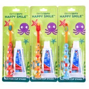 Wholesale - HAPPY SMILE KIDS TRAVEL KIT TOOTHBRUSH W/TOOTHPASTE (SOFT) C/P 24, UPC: 810051081602